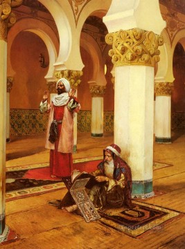  árabe - Oración de la tarde Pintor árabe Rudolf Ernst